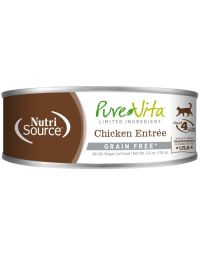 NutriSource - Pure Vita - Chicken Entree Grain Free Cat Food, 5.5 oz. Can