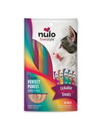 Nulo FreeStyle Cat Perfect Puree Grain Free Variety 10-Pack, 0.5 ounce