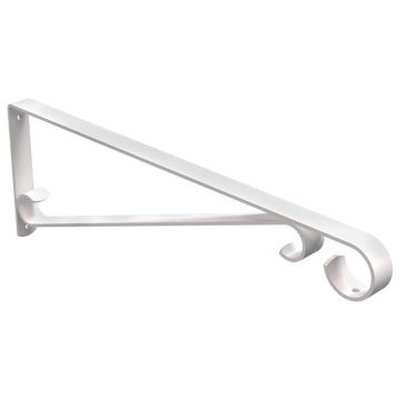 National Hardware Plant Brackets and Sign Holder in White, 15"