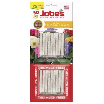 Jobe's, Flowering Plants 10-10-4 Fertilizer Spikes, 50 spikes