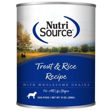 NutriSource® Trout & Rice Recipe Wet Dog Food, 13oz can