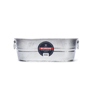 Behrens Hot Dipped Steel Oval Tub, 4 Gallon