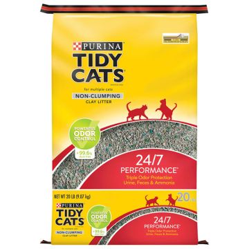 Tidy Cats Non Clumping Cat Litter, 24/7 Performance Multi Cat Litter, 20 lb. Bag