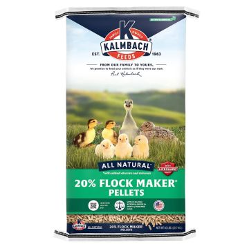 Kalmbach Feeds All Natural 20% Flock Maker Pellets for Mixed Flocks of Poultry, 50 lbs.