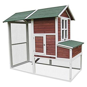 Chicken Ranch Coop, Dark Red, 84 x 44.9 x 70.8-In.