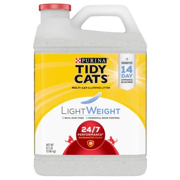 Tidy Cats Light Weight, Low Dust, Clumping Cat Litter, 24/7 Performance Multi Cat Litter, 8.5 lb. Jug