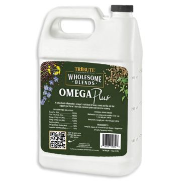 Tribute Equine Nutrition Omega Plus Oil Supplement for Horses, 1 gal