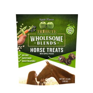 Tribute Wholesome Blends Horse Treats, Apple Flavor, 1.5 lbs.