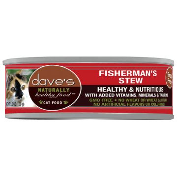 Dave's Naturally Healthy Cat Food Grain Free Shredded Fisherman Stew, 5.5oz 