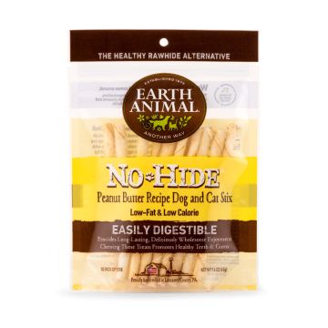 Earth Animal No-Hide Peanut ButterSTIX, 10 Pack