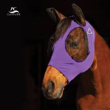 Professional's Choice, Comfort Fit Lycra Fly Mask Cob, Purple