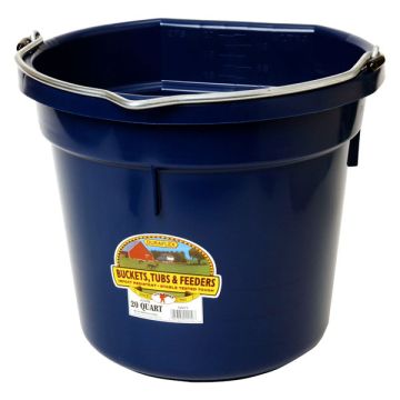 Little Giant Flat-Back Plastic Bucket, 20 Quart