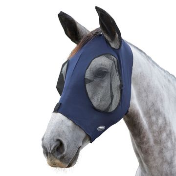 Weatherbeeta Deluxe Stretch Bug Eye Saver With Ears Navy/Black Pony