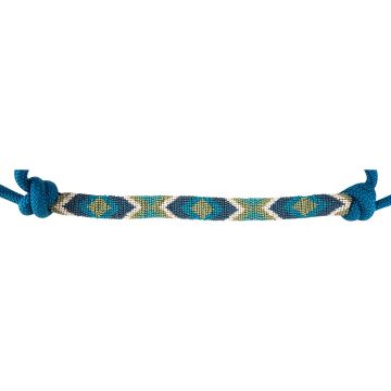 Cashel Beaded Rope Halter with Leadrope, Blue