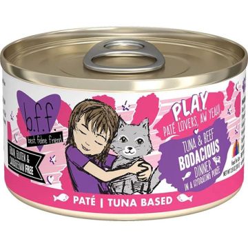 BFF - Play Tuna & Beef Bodacious Grain Free Cat Food, 2.8 oz. Can