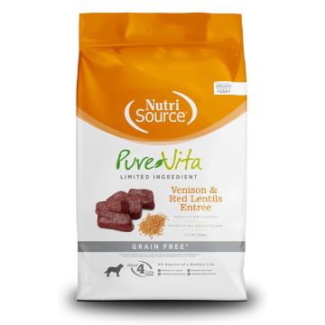 NutriSource® PureVita Venison & Red Lentils Entrée Limited Ingredient Grain Free Dry Dog Food 