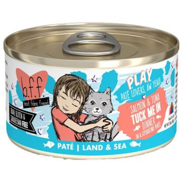 BFF - Play Salmon & Tuna Tuck Me In Grain Free Cat Food, 2.8 oz. Can