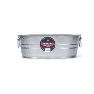 Behrens Hot Dipped Steel Oval Tub, 2 Gallon