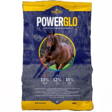 ADM Forarge First PowerGlo Premium Nutrition Performance Horse Feed Pellet Form, 50 lbs. Bag