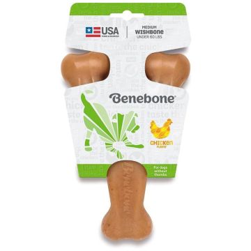 Benebone Wishbone Dog Chew Toy, Chicken