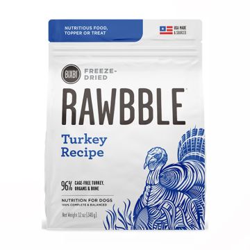 Bixbi - Rawbble Freeze Dried Turkey Recipe Dog Food, 4.5 oz.