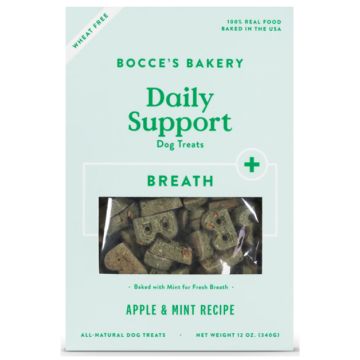 Bocce's Bakery Daily Support Breath Dog Treats, 12oz