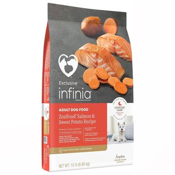 Exclusive Infinia - Adult ZenFood Salmon & Sweet Potato Recipe Dog Food, 15lbs.