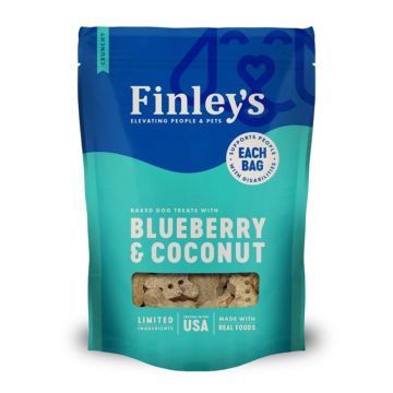 Finley's Blueberry & Coconut Crunchy Biscuit Dog Treats, 12 oz