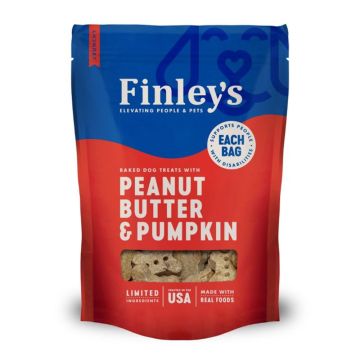 Finley's Peanut Butter & Pumkpin Crunchy Biscuit Dog Treats, 12 oz