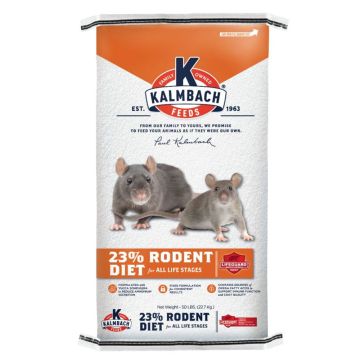 Kalmbach Feeds Rodent Diet Cubes with 23% Protein for Rats and Mice, 50 lbs.