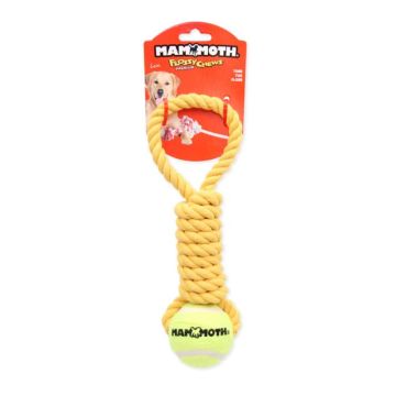 Mammoth Twister Pull Tug with Tennis Ball, Medium 12"