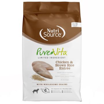 NutriSource® PureVita Chicken & Brown Rice Entrée Limited Ingredient Dry Dog Food