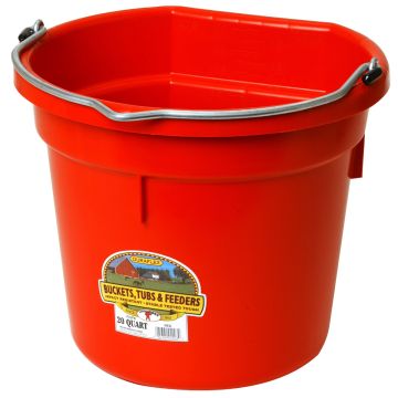 Little Giant Flat-Back Plastic Bucket, 8 Quart