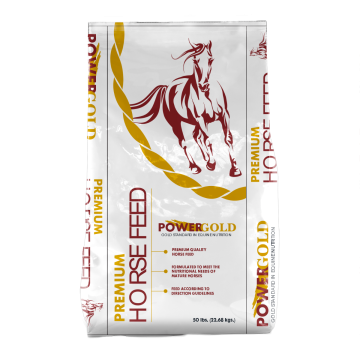 Power Gold 12% Performance Pellet Premium Horse Feed, 50 lbs.