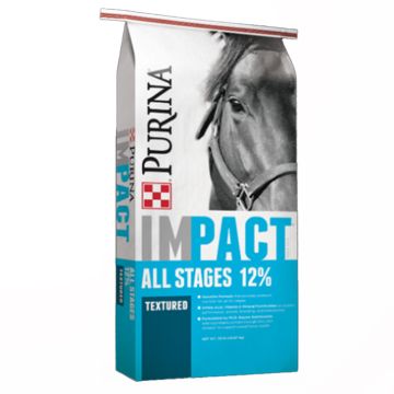 Purina Impact All Stages 12% Textured Horse Feed, 50 lbs.