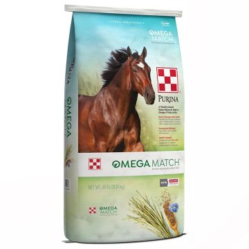 Purina Omega Match Ration Balancing Horse Feed, 40 lbs.