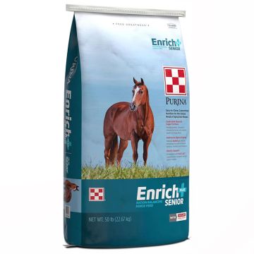 Purina Enrich Plus Senior Ration Balancing Horse Feed, 50 lbs.