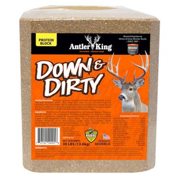 Antler King Down & Dirty Block Supplement for Deer, 30 lb block