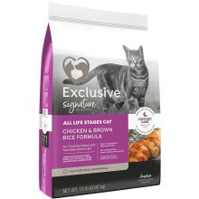 Exclusive Signature All Life Stages Cat Chicken & Brown Rice Formula Comfort Care Cat Food, 15 lbs.